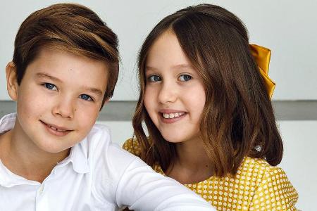 Vincent und Josephine von Dänemark posieren für die Kameras. Vincent und Josephine von Dänemark posieren für die Kameras.