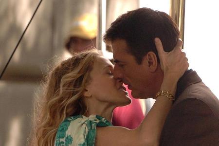 Sarah Jessica Parker und Chris Noth bei den Dreharbeiten zum 