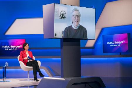 Sandra Maischberger interviewt Bill Gates für Sandra Maischberger interviewt Bill Gates für