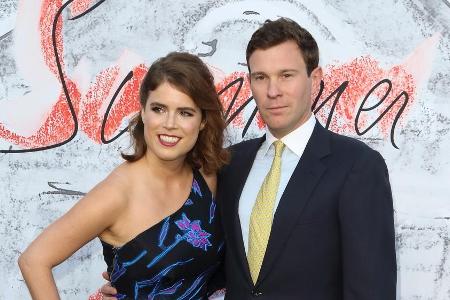Haben der Queen ihren neunten Urenkel geschenkt: Prinzessin Eugenie und Jack Brooksbank Haben der Queen ihren neunten Urenkel geschenkt: Prinzessin Eugenie und Jack Brooksbank