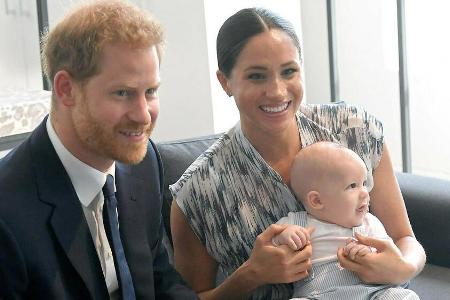 Prinz Harry mit Ehefrau Meghan und Archie im September 2019. Prinz Harry mit Ehefrau Meghan und Archie im September 2019.