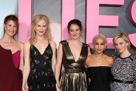 Laura Dern, Nicole Kidman, Shailene Woodley, Zoë Kravitz und Reese Witherspoon (v.l.n.r.) bilden die Hauptbesetzung von Laura Dern, Nicole Kidman, Shailene Woodley, Zoë Kravitz und Reese Witherspoon (v.l.n.r.) bilden die Hauptbesetzung von