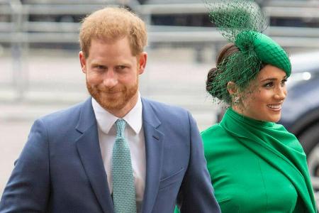 Prinz Harry und Herzogin Meghan bei ihrem letzten Auftritt als Vertreter der britischen Krone Anfang März 2020. Prinz Harry und Herzogin Meghan bei ihrem letzten Auftritt als Vertreter der britischen Krone Anfang März 2020.