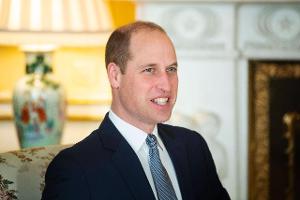 Prinz William während einer Ansprache an Krankenhausmitarbeiter im April.