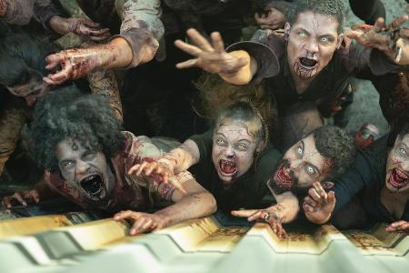 Außerhalb des TV-Containers ist die Zombie-Apokalypse ausgebrochen Außerhalb des TV-Containers ist die Zombie-Apokalypse ausgebrochen