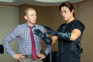 Simon Pegg (l.) und Tom Cruise in "Mission: Impossible - Ghost Protocol"