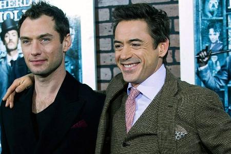 Jude Law (li.) und Robert Downey Jr. bei der Jude Law (li.) und Robert Downey Jr. bei der