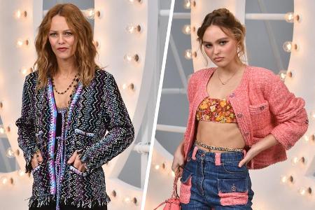 Vanessa Paradis (l.) und Tochter Lily-Rose Depp auf der Paris Fashion Week 2020 Vanessa Paradis (l.) und Tochter Lily-Rose Depp auf der Paris Fashion Week 2020