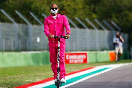 Lewis Hamilton beweist Mut zur Farbe. Lewis Hamilton beweist Mut zur Farbe.