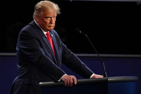 Donald Trump bei der TV-Debatte in Nashville, Tennessee.