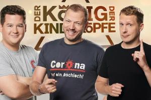 Chris Tall, Mario Barth und Oliver Pocher treten in "Der König der Kindsköpfe" gegeneinander an.