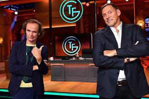 Roaster Olaf Schubert (l.) und Ralf Moeller, Host der ersten Folge von "Täglich frisch geröstet".