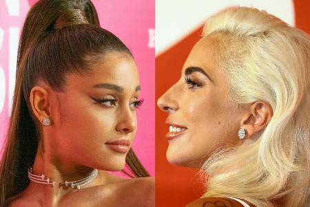 Ariana Grande (l.) und Lady Gaga sind 2020 die Favoritinnen auf die MTV VMAs