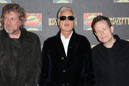 Robert Plant, Jimmy Page und John Paul Jones von Led Zeppelin Robert Plant, Jimmy Page und John Paul Jones von Led Zeppelin