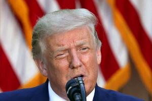 Grau statt Orange: Donald Trump zeigt sich im Natur-Look