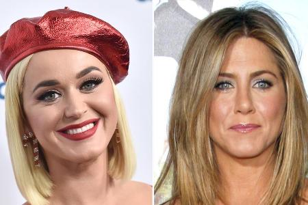 Gerüchten zufolge soll Jennifer Aniston die Patentante von Katy Perrys Tochter werden. Gerüchten zufolge soll Jennifer Aniston die Patentante von Katy Perrys Tochter werden.