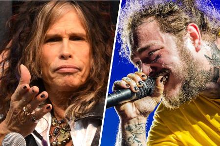 Die Musiker Steven Tyler (l.) und Post Malone tragen regelmäßig Nagellack. Die Musiker Steven Tyler (l.) und Post Malone tragen regelmäßig Nagellack.