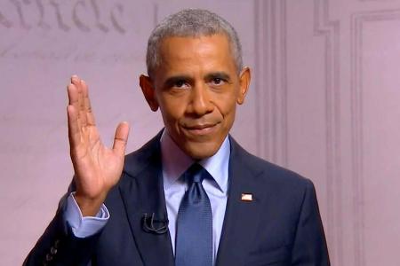 Barack Obama meldet sich in der Corona-Pandemie regelmäßig per Video zu Wort. Barack Obama meldet sich in der Corona-Pandemie regelmäßig per Video zu Wort.