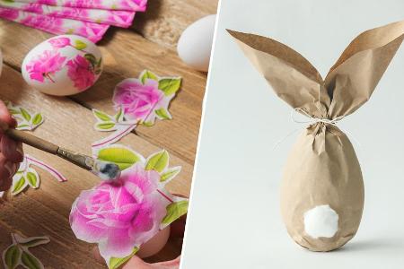 Mit Serviettentechnik und Papier lässt sich im Nu Osterdeko zaubern. Mit Serviettentechnik und Papier lässt sich im Nu Osterdeko zaubern.