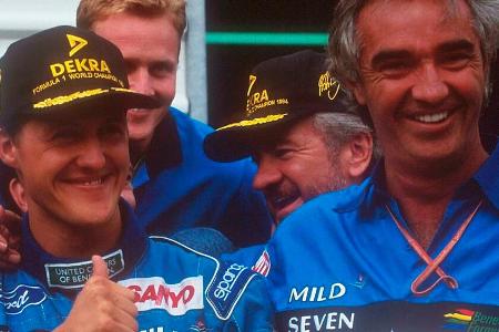 Michael Schumacher (l.) und Flavio Briatore feierten 1994 in Adelaide einen großen Erfolg Michael Schumacher (l.) und Flavio Briatore feierten 1994 in Adelaide einen großen Erfolg