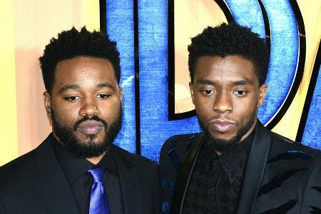 Ryan Coogler (l.) und Chadwick Boseman im Jahr 2018 bei der Europa-Premiere von Ryan Coogler (l.) und Chadwick Boseman im Jahr 2018 bei der Europa-Premiere von