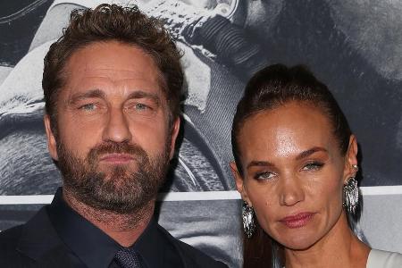 Gerard Butler und Morgan Brown auf dem roten Teppich