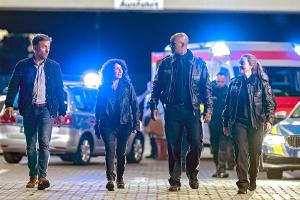 Peter Fieseler (v.l.n.r.), Maria Ketikidou, Patrick Abozen und Wanda Perdelwitz werden im "Großstadtrevier"-Film zu sehen sein.