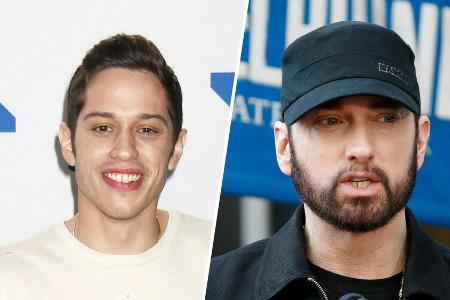 Pete Davidson (l.) parodiert Eminems Song Pete Davidson (l.) parodiert Eminems Song