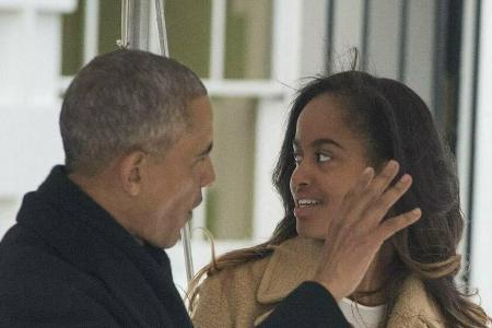 Barack Obama mit seiner Tochter Malia. Barack Obama mit seiner Tochter Malia.