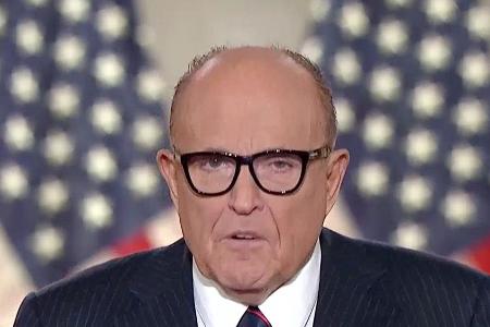 Rudy Giuliani bei einem Auftritt im Sommer 2020 Rudy Giuliani bei einem Auftritt im Sommer 2020