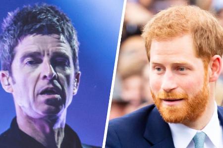 Noel Gallagher (l.) lässt kein gutes Haar an Prinz Harry. Noel Gallagher (l.) lässt kein gutes Haar an Prinz Harry.