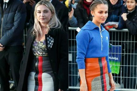 Florence Pugh und Alicia Vikander bei der Paris Fashion Week. Florence Pugh und Alicia Vikander bei der Paris Fashion Week.