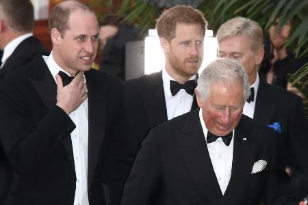 Prinz Charles mit seinen Söhnen William und Harry bei einer Veranstaltung Prinz Charles mit seinen Söhnen William und Harry bei einer Veranstaltung