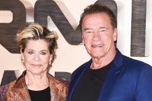 Linda Hamilton an der Seite ihres Co-Stars Arnold Schwarzenegger bei der "Terminator: Dark Fate"-Premiere