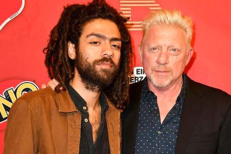 Noah Becker und sein Vater Boris bei einem Charity-Event im Oktober 2019 Noah Becker und sein Vater Boris bei einem Charity-Event im Oktober 2019