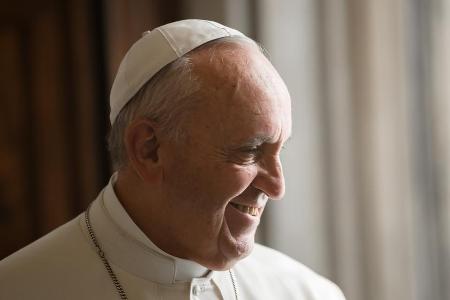 Papst Franziskus während eines Termins im Vatikan Papst Franziskus während eines Termins im Vatikan