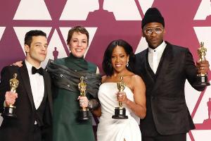 Auch bei den 92. Oscars dabei: Rami Malek (v.l.), Olivia Colman, Regina King und Mahershala Ali