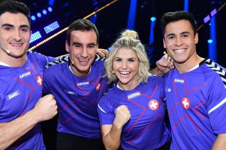 Mit ihrem Männer-Team will Beatrice Egli den Sieg für die Schweiz holen. Mit ihrem Männer-Team will Beatrice Egli den Sieg für die Schweiz holen.