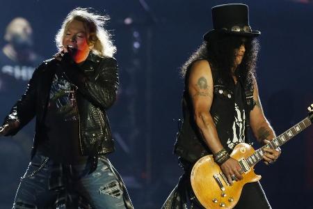 Axl Rose und Slash von Guns N' Roses beim Axl Rose und Slash von Guns N' Roses beim