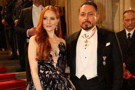 Barbara Meier und Klemens Hallmann beim Wiener Opernball 2020. Barbara Meier und Klemens Hallmann beim Wiener Opernball 2020.
