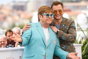 Elton John (l.) und Taron Egerton bei der Weltpremiere von "Rocketman" in Cannes