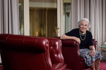 Buchautorin Judith Kerr bei einem Fototermin in Berlin, August 2018 Buchautorin Judith Kerr bei einem Fototermin in Berlin, August 2018