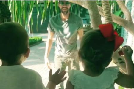 Enrique Iglesias und seine Zwillinge Nicholas und Lucy Enrique Iglesias und seine Zwillinge Nicholas und Lucy