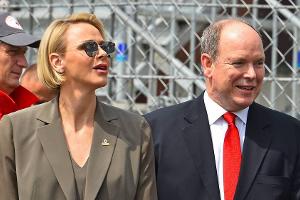 Fürstin Charlène und Fürst Albert beim Formel-1-Rennen in Monaco