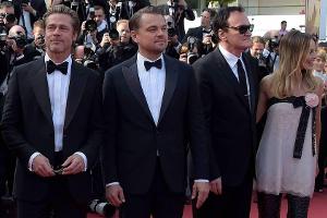 Cannes-Premiere von "Once Upon a Time... in Hollywood": Brad Pitt neben Leonardo DiCaprio, Quentin Tarantino und Margot Robb...