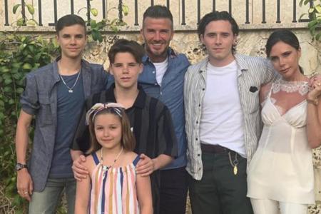 Die Beckhams auf einem Haufen Die Beckhams auf einem Haufen