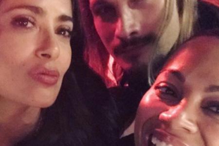 Salma Hayek (l.) mit Marco Perego und Zoe Saldana Salma Hayek (l.) mit Marco Perego und Zoe Saldana