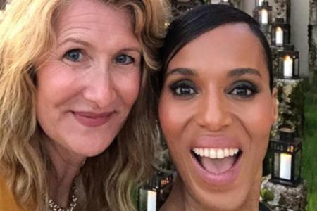 Kerry Washington (r.) postete auf Instagram ein Selfie mit Schauspielkollegin Laura Dern Kerry Washington (r.) postete auf Instagram ein Selfie mit Schauspielkollegin Laura Dern