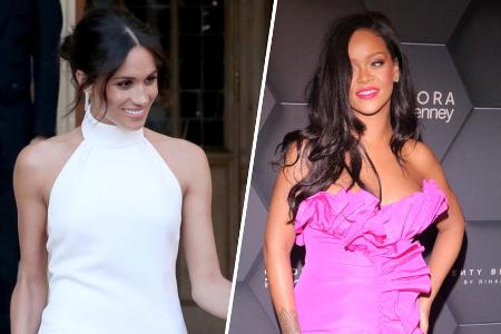 Herzogin Meghan (l.) und Rihanna sind neben einigen anderen Promi-Damen für den Fashion Icon Award nominiert Herzogin Meghan (l.) und Rihanna sind neben einigen anderen Promi-Damen für den Fashion Icon Award nominiert