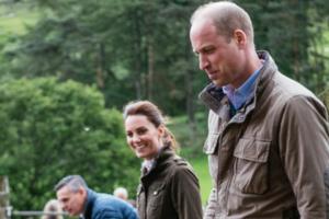 William und Kate beim Schafe scheren